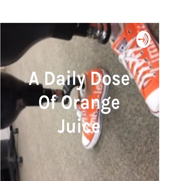 Logo for Daily Dose of Orange Juice, a podcast for amputees