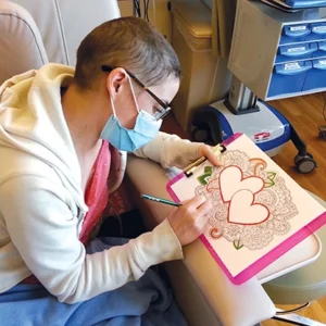 Coloring Therapy Helps Ease Patients' Stress